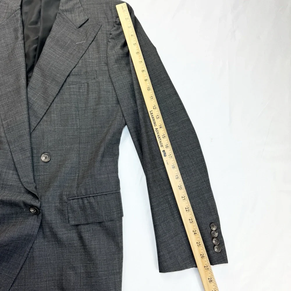 Vtg Polo Ralph Lauren Suit Jacket 42XL Relaxed Fit Double Breasted Wool 90s Gray